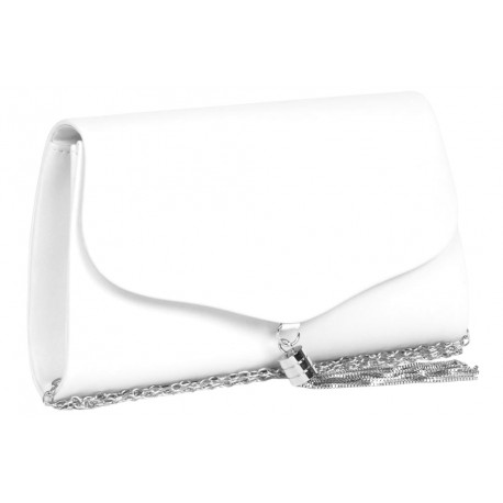 Pochette Femme Blanche Satin Classe Mariage Sac Soiree Prettya Pochette cérémonie Nyls Création