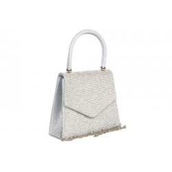 Sac de Soiree Argent Strass Pochette Femme Grise Mariage Soisy Pochette cérémonie Nyls Création