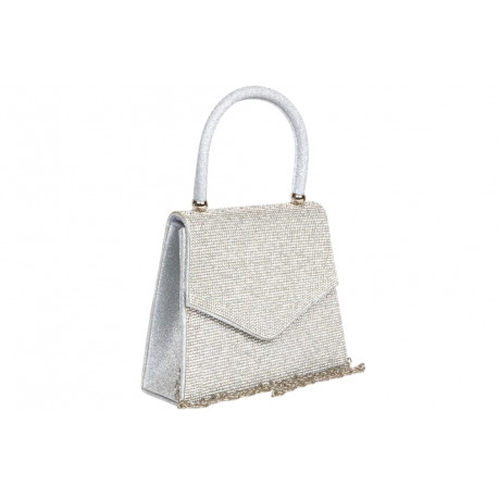 Sac de Soiree Argent Strass Pochette Femme Grise Mariage Soisy Pochette cérémonie Nyls Création