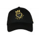 Casquette Coeur Doree et Noire Strass Couronne Baseball Crown CASQUETTES Hip Hop Honour