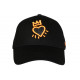 Casquette Coeur Orange Fluo et Noire Strass Couronne Baseball Crown CASQUETTES Hip Hop Honour