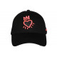 Casquette Coeur Rose Fluo et Noire Strass Couronne Baseball Crown CASQUETTES Hip Hop Honour