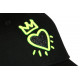 Casquette Coeur Verte Fluo et Noire Strass Couronne Baseball Crown CASQUETTES Hip Hop Honour