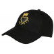 Casquette Couronne Doree et Noire Strass Coeur en Daim Corona CASQUETTES Hip Hop Honour