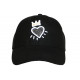 Casquette Couronne Blanche et Noire Strass Coeur en Daim Corona CASQUETTES Hip Hop Honour