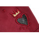 Casquette Couronne Rouge et Doree Strass Coeur en Daim Corona CASQUETTES Hip Hop Honour