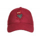 Casquette Couronne Rouge et Doree Strass Coeur en Daim Corona CASQUETTES Hip Hop Honour