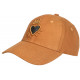 Casquette Couronne Camel et Doree Strass Coeur en Daim Corona CASQUETTES Hip Hop Honour