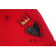 Casquette Coeur Rouge Bordeaux et Doree Couronne Glitter Coton Krone CASQUETTES Hip Hop Honour