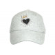 Casquette Coeur Grise et Doree Couronne Glitter en Coton Krone CASQUETTES Hip Hop Honour