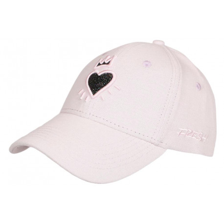 Casquette Coeur Rose et Argent Couronne Glitter en Coton Krone CASQUETTES Hip Hop Honour