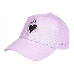 Casquette Coeur Violette et Argent Couronne Glitter en Coton Krone CASQUETTES Hip Hop Honour