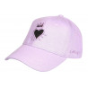 Casquette Coeur Violette et Argent Couronne Glitter en Coton Krone