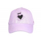 Casquette Coeur Violette et Argent Couronne Glitter en Coton Krone CASQUETTES Hip Hop Honour