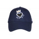 Casquette Coeur Bleu Marine et Blanche Couronne Glitter en Coton Krone CASQUETTES Hip Hop Honour