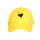 Casquette Coeur Jaune Citron et Doree Couronne Glitter en Coton Krone CASQUETTES Hip Hop Honour