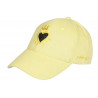 Casquette Coeur Jaune Clair et Doree Couronne Glitter en Coton Krone