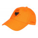 Casquette Coeur Orange et Doree Couronne Glitter en Coton Krone CASQUETTES Hip Hop Honour