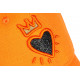 Casquette Coeur Orange et Doree Couronne Glitter en Coton Krone CASQUETTES Hip Hop Honour