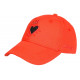 Casquette Coeur Corail et Doree Couronne Glitter en Coton Krone CASQUETTES Hip Hop Honour