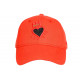 Casquette Coeur Corail et Doree Couronne Glitter en Coton Krone CASQUETTES Hip Hop Honour