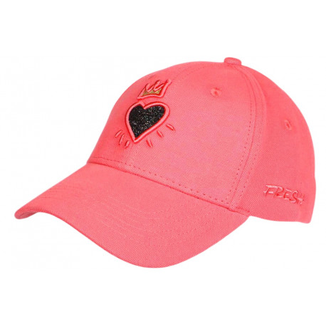 Casquette Coeur Rose et Doree Couronne Glitter en Coton Krone CASQUETTES Hip Hop Honour