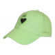 Casquette Coeur Vert Anis Couronne Argent Glitter en Coton Krone CASQUETTES Hip Hop Honour