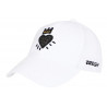 Casquette Coeur Blanche et Noire Couronne Argent Glitter Krone