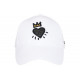 Casquette Coeur Blanche et Noire Couronne Argent Glitter Krone CASQUETTES Hip Hop Honour