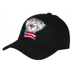 Casquette Aigle Noire et Blanche Design Drapeau USA Biker Baseball CASQUETTES Nyls Création