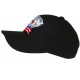 Casquette Aigle Noire et Blanche Design Drapeau USA Biker Baseball CASQUETTES Nyls Création