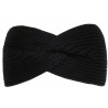 Bandeau Laine Femme Noir Noeud Croise Chic Headband Hiver Esfye