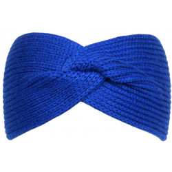 Bandeau Laine Femme Bleu Noeud Croise Chic Headband Hiver Esfye Bandeau Nyls Création