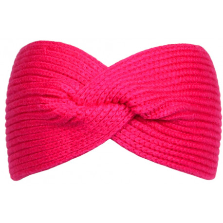 Bandeau Laine Femme Rose Bonbon Noeud Croise Chic Headband Hiver Esfye Bandeau Nyls Création