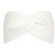 Bandeau Laine Femme Blanc Noeud Croise Chic Headband Hiver Esfye Bandeau Nyls Création