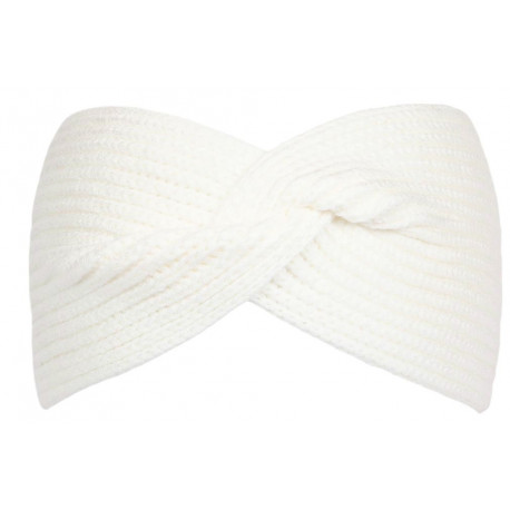 Bandeau Laine Femme Blanc Noeud Croise Chic Headband Hiver Esfye Bandeau Nyls Création