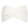 Bandeau Laine Femme Blanc Noeud Croise Chic Headband Hiver Esfye