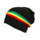 Bonnet rasta Gris Noir Long Fashion en Laine Jamaique BONNETS Nyls Création