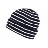 Bonnet Marin Bleu et Blanc Style Breton Tendance Elfenn