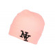 Bonnet New York Rose et Noir à Revers Fashion en Laine Douce Nevy BONNETS Hip Hop Honour