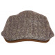 Casquette Beret Marron Chine Laine Chevrons Hipster Taille Réglable Hackney CASQUETTES Nyls Création