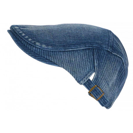 Casquette Bleu Jeans Beret Denim Coton Tendance Sylyk Taille Reglable CASQUETTES Nyls Création