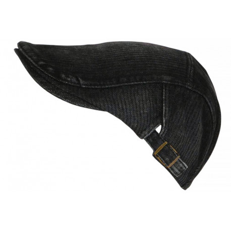 Casquette Noire Denim Beret Coton Jeans Tendance Sylyk Taille Reglable CASQUETTES Nyls Création