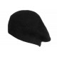 Bonnet Béret Angora Noir en Laine Douce et Tendance Angela BONNETS Nyls Création