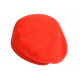 Bonnet Béret Angora Orange en Laine Douce et Tendance Angela BONNETS Nyls Création