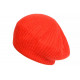 Bonnet Béret Angora Orange en Laine Douce et Tendance Angela BONNETS Nyls Création