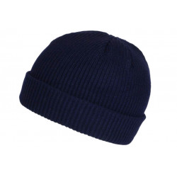 Bonnet Docker Bleu Marine en Laine Mode Marin Miki Hiver Tytouan BONNETS Nyls Création