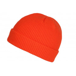 Bonnet Docker Orange en Laine Mode Marin Miki Hiver Tytouan BONNETS Nyls Création