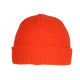 Bonnet Docker Orange en Laine Mode Marin Miki Hiver Tytouan BONNETS Nyls Création