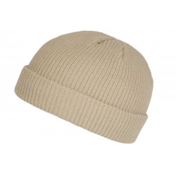 Bonnet Docker Beige en Laine Mode Marin Miki Hiver Tytouan BONNETS Nyls Création